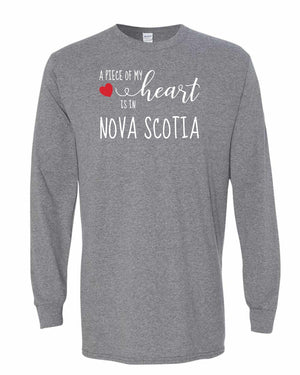 A piece of My heart in NS (Red Heart) Long Sleeve Tee - Unisex
