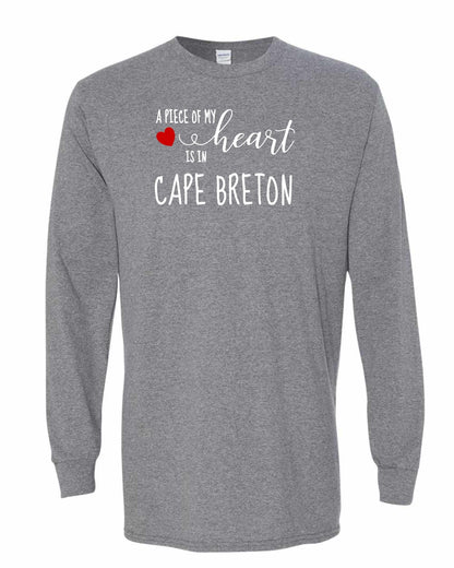 A piece of My heart in Cape Breton (Red Heart) Full Long Sleeve Tee