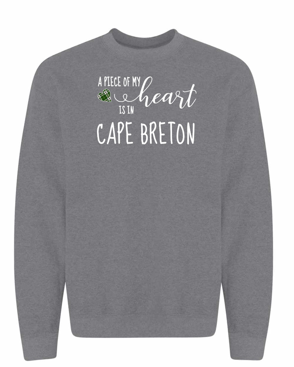 A piece of My heart in Cape Breton (Tartan Heart) Full Crewneck Sweatshirt