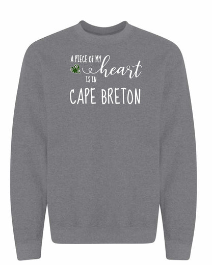 A piece of My heart in Cape Breton (Tartan Heart) Full Crewneck Sweatshirt