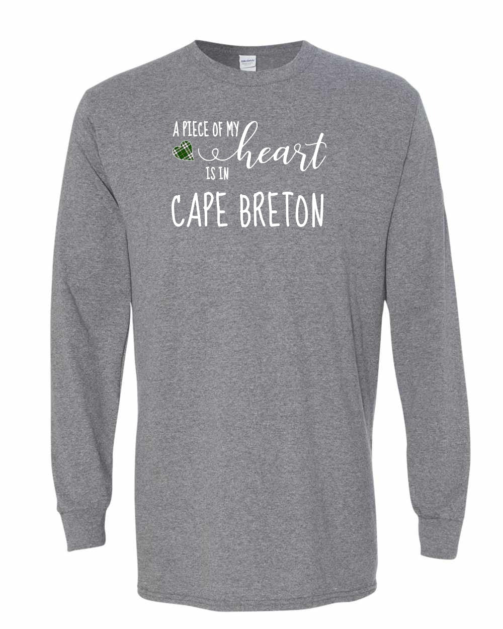 A piece of My heart in Cape Breton (Tartan Heart) Full Long Sleeve Tee