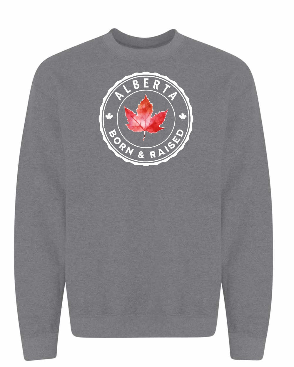 Born And Raised Alberta Crewneck Sweatshirt - Gildan Canada (sewn Internationally) - Unisex