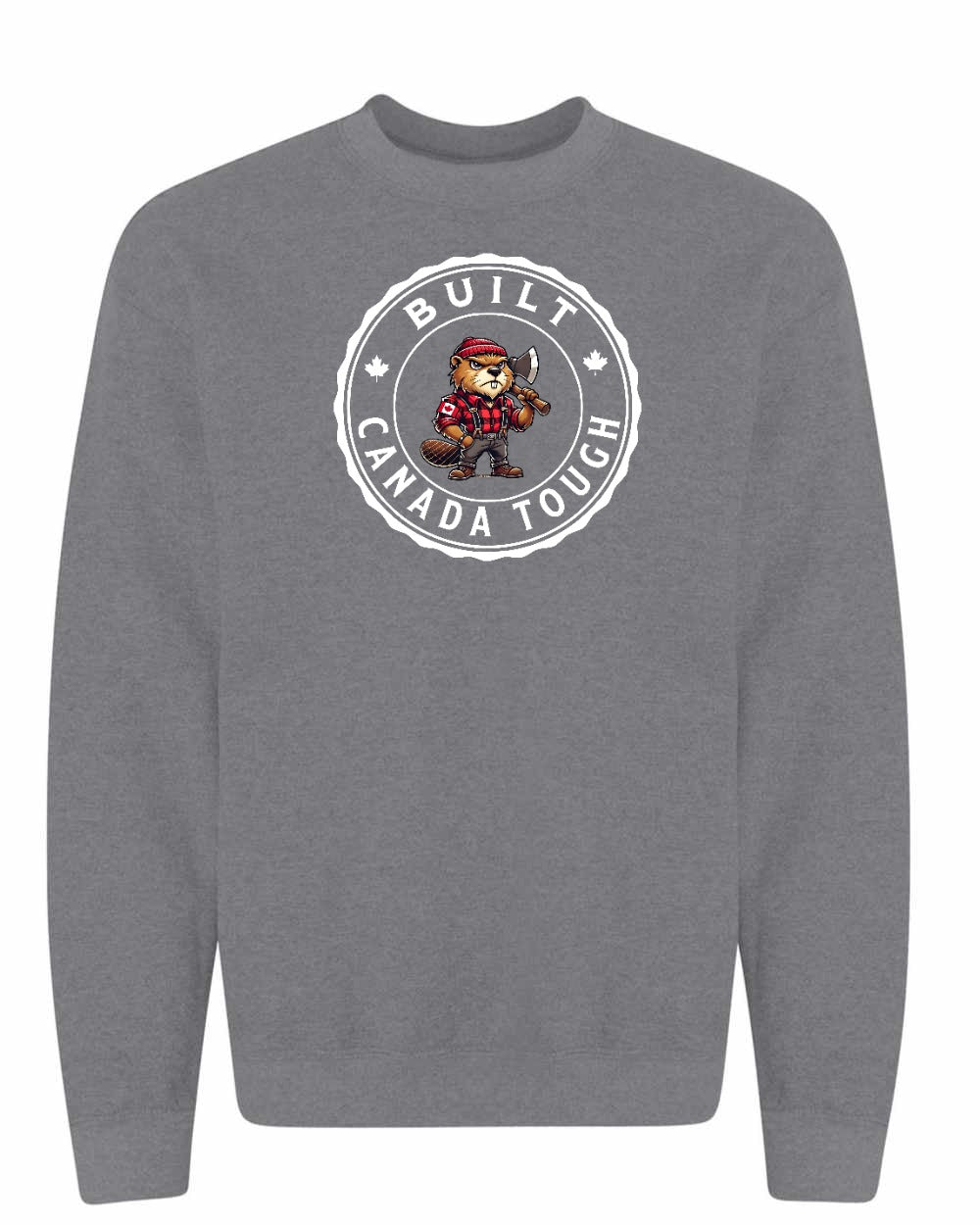 Built Canada Tough Male Beaver Crewneck Sweatshirt - Gildan Canada (sewn Internationally) - Unisex