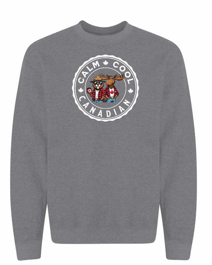 Calm Cool Moose and Beaver Full Crewneck