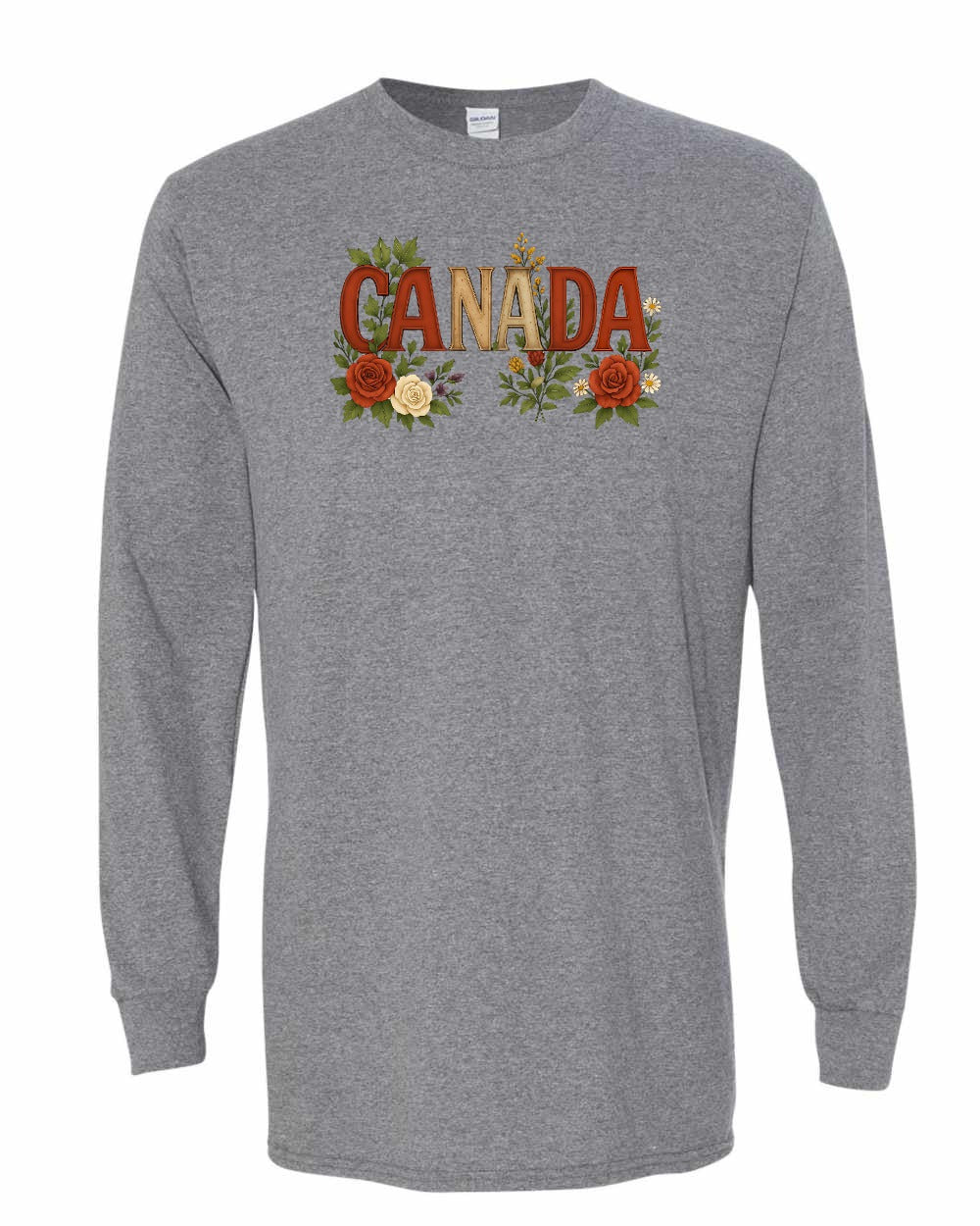 Canada Flowers Long Sleeve - Gildan Canada (sewn Internationally) - Unisex