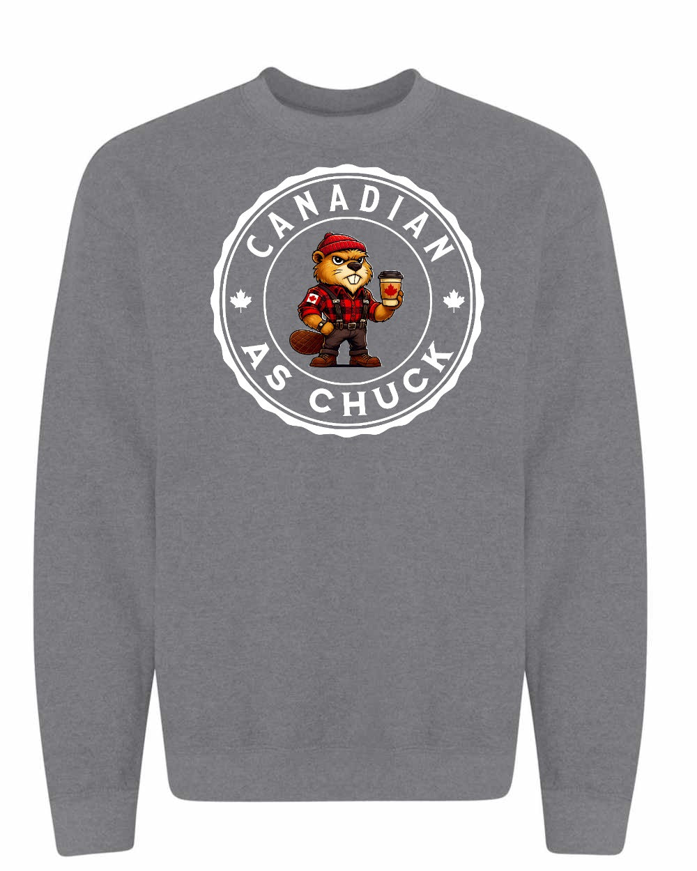CDN as Chuck Male Beaver Crewneck Sweatshirt - Gildan Canada (sewn Internationally) - Unisex