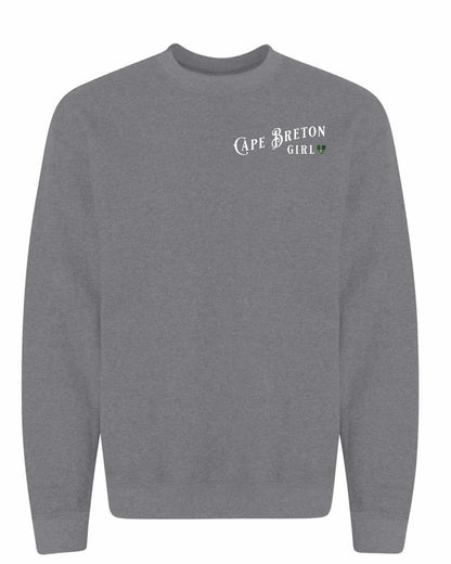 Cape Breton Girl Tartan Left Chest and Back Crewneck Sweatshirt