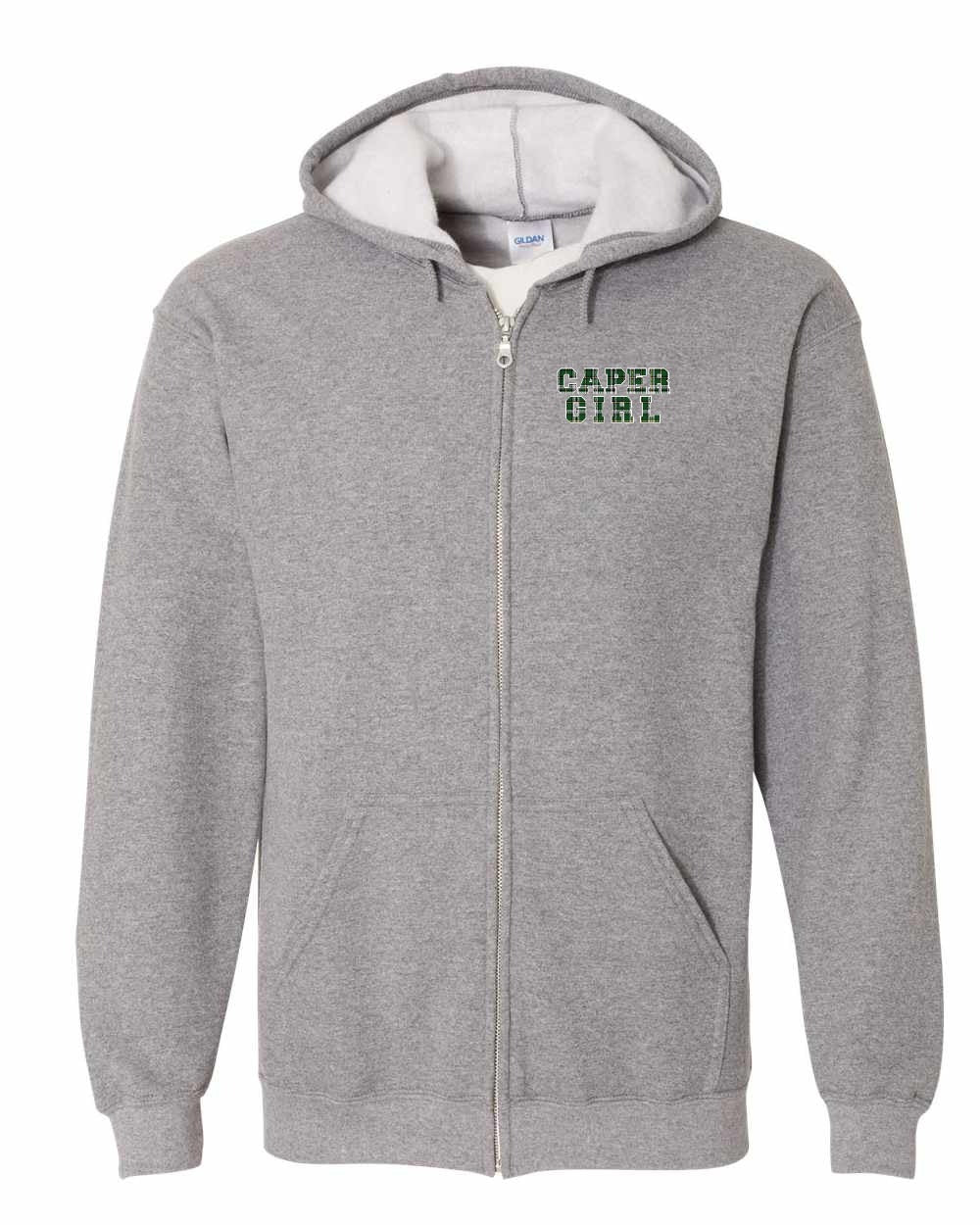 Caper Girl Left Chest and Back Zip Hoodie - Unisex