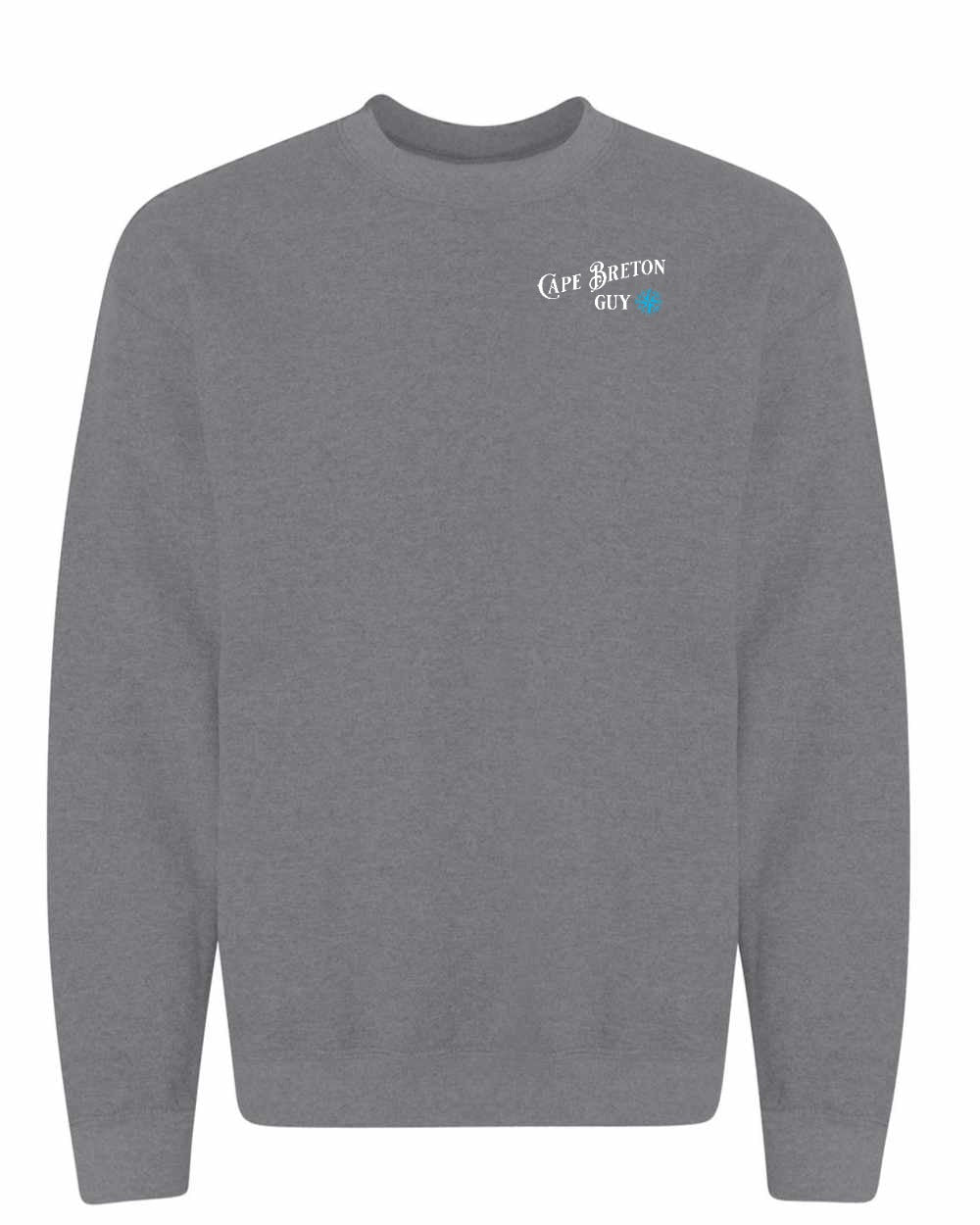 Cape Breton Guy blue Left Chest and Back Crewneck Sweatshirt