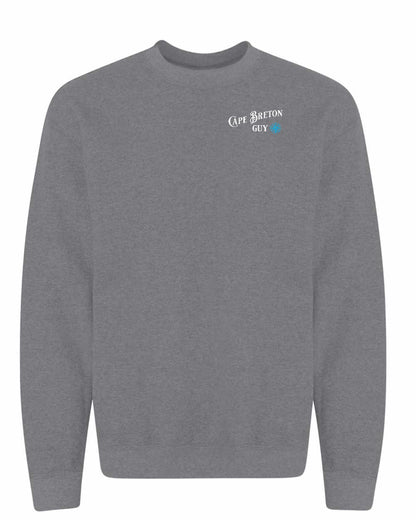 Cape Breton Guy blue Left Chest and Back Crewneck Sweatshirt