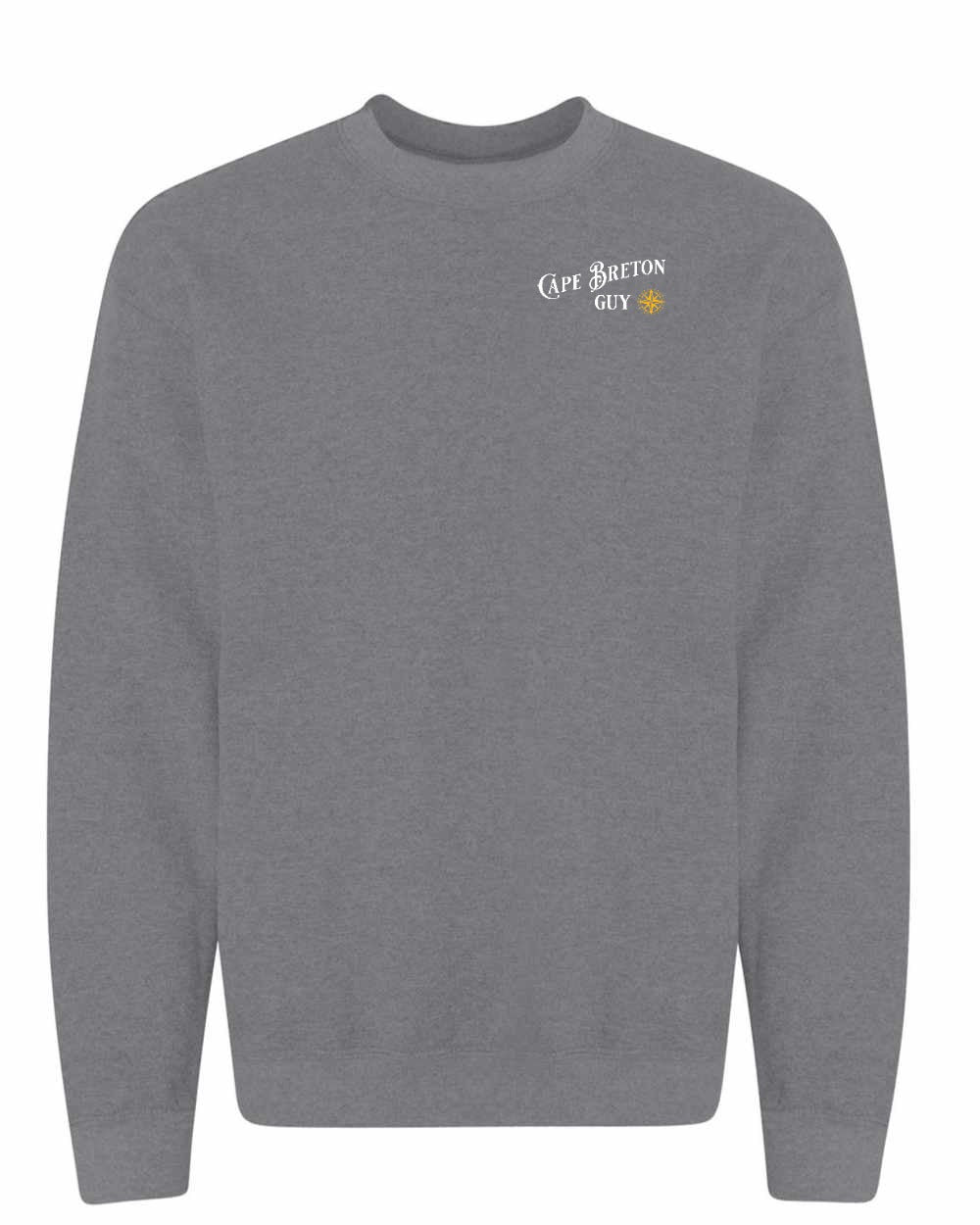 CB Guy Yellow Compass Left Chest and Back Crewneck Sweatshirt - Unisex