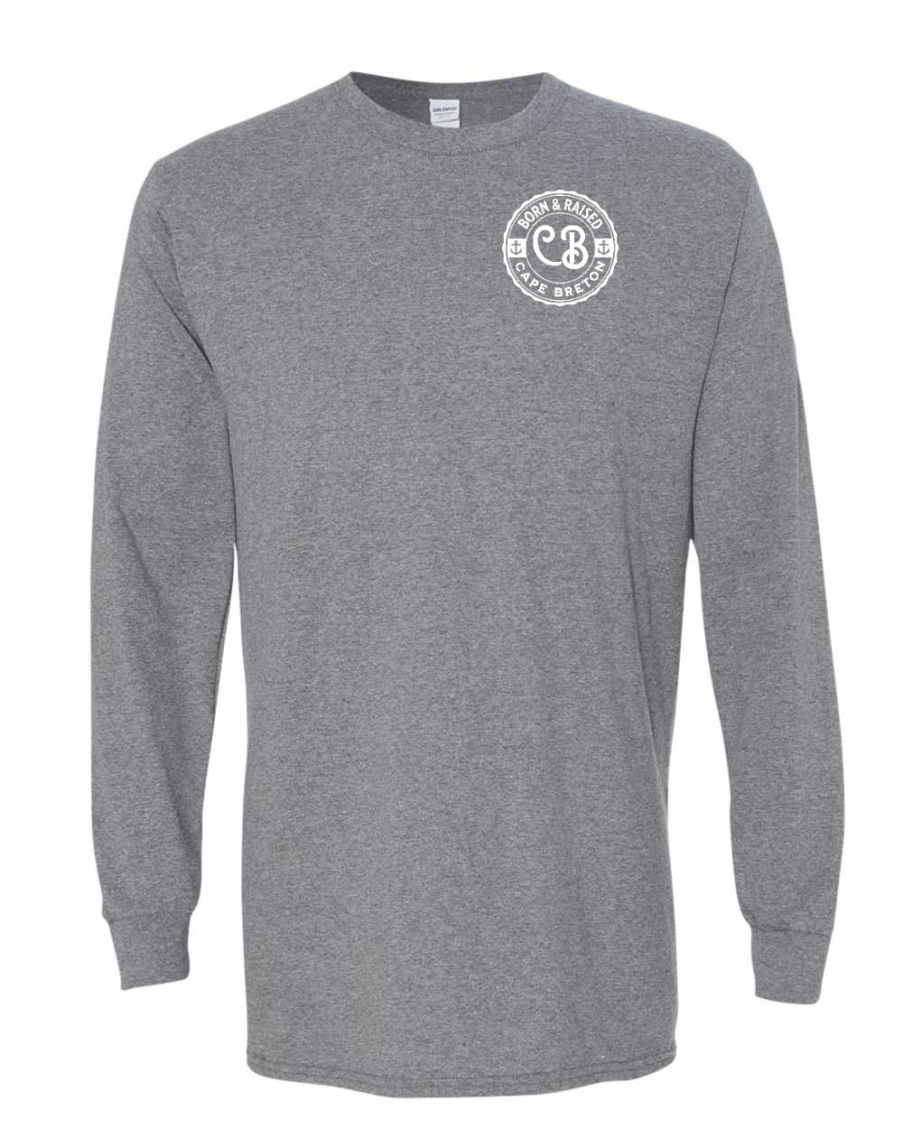 Born & Raised Cape Breton Left Chest and Back Long Sleeve Tee