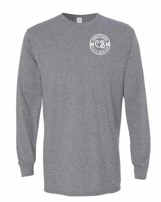 Born & Raised Cape Breton Left Chest and Back Long Sleeve Tee