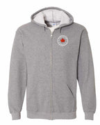 Canadian Strong Leaf Left Chest Zip Hoodie - Gildan Canada (sewn Internationally) - Unisex