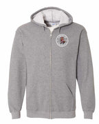 Elbows up Beaver Left Chest and Back Zip Hoodie - Gildan Canada (sewn Internationally) - Unisex