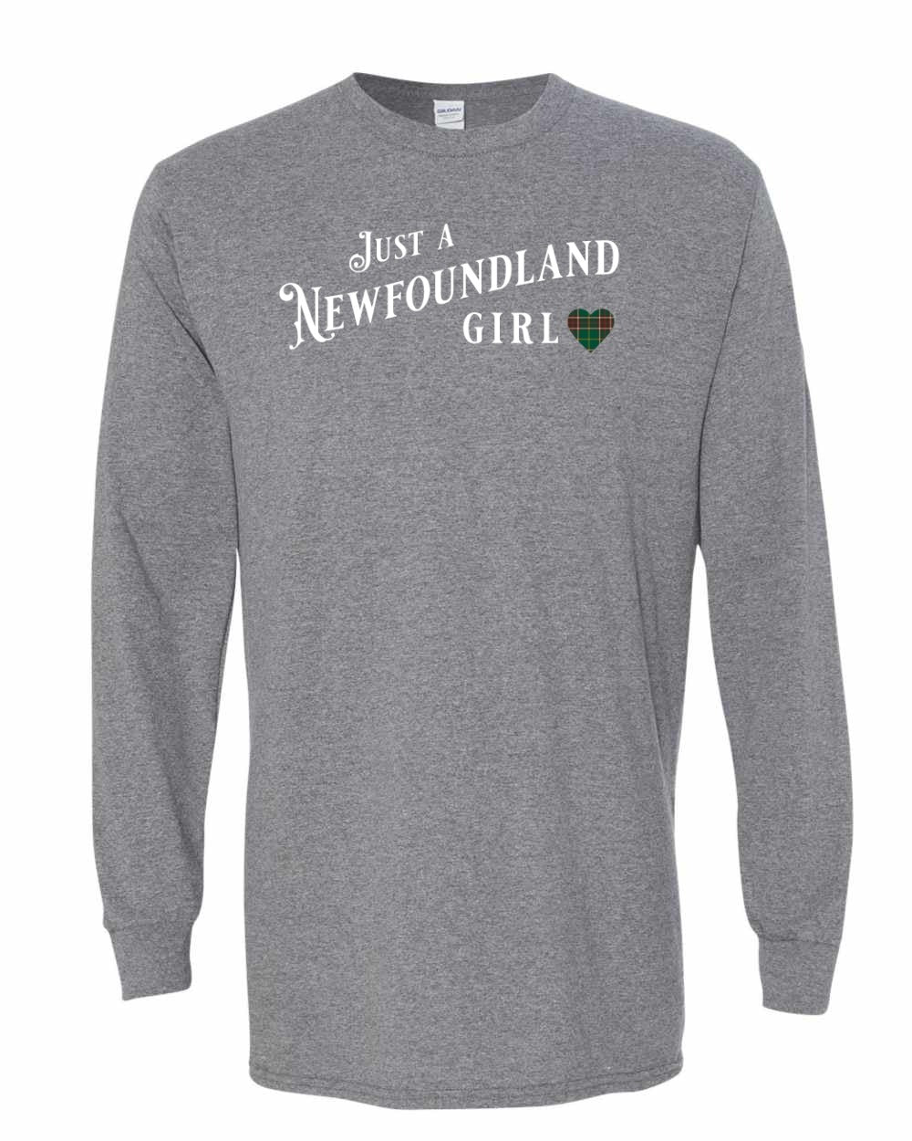 Just a NFLD Girl Tartan Long Sleeve - Unisex