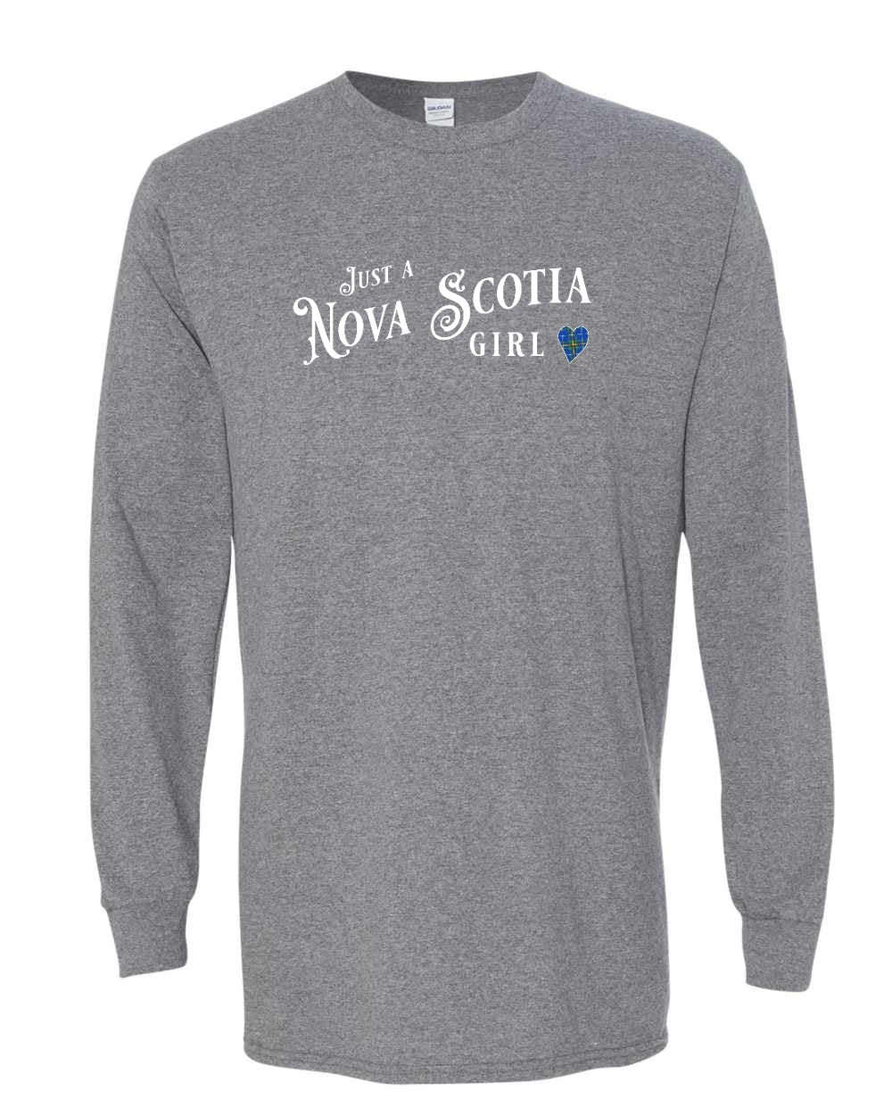 Just a Nova Scotia Girl Tartan Full Long Sleeve Tee