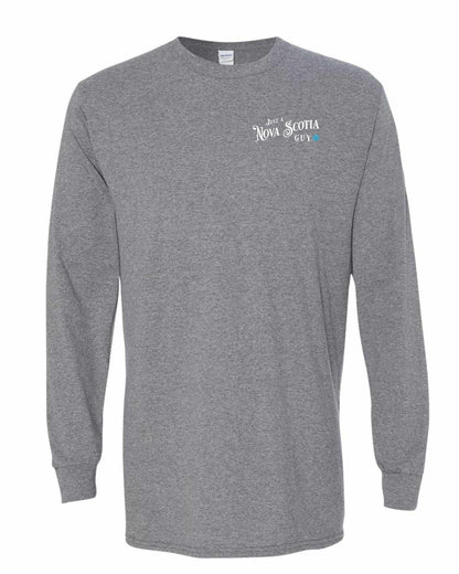 Just a Nova Scotia Guy blue Left Chest Long Sleeve Tee