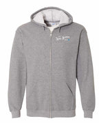 Just a NS Guy Blue Left Chest and Back Zip Hoodie - Unisex