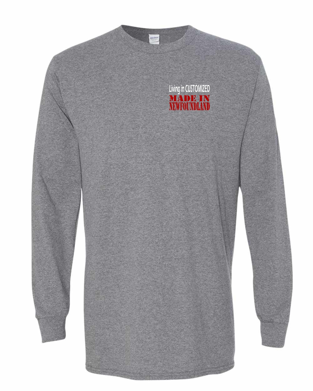 Living in Custom Made in NFLD Left Chest Long Sleeve - Unisex