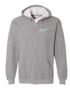 Living the NFLD Life blue Left Chest Zip Hoodie - Unisex