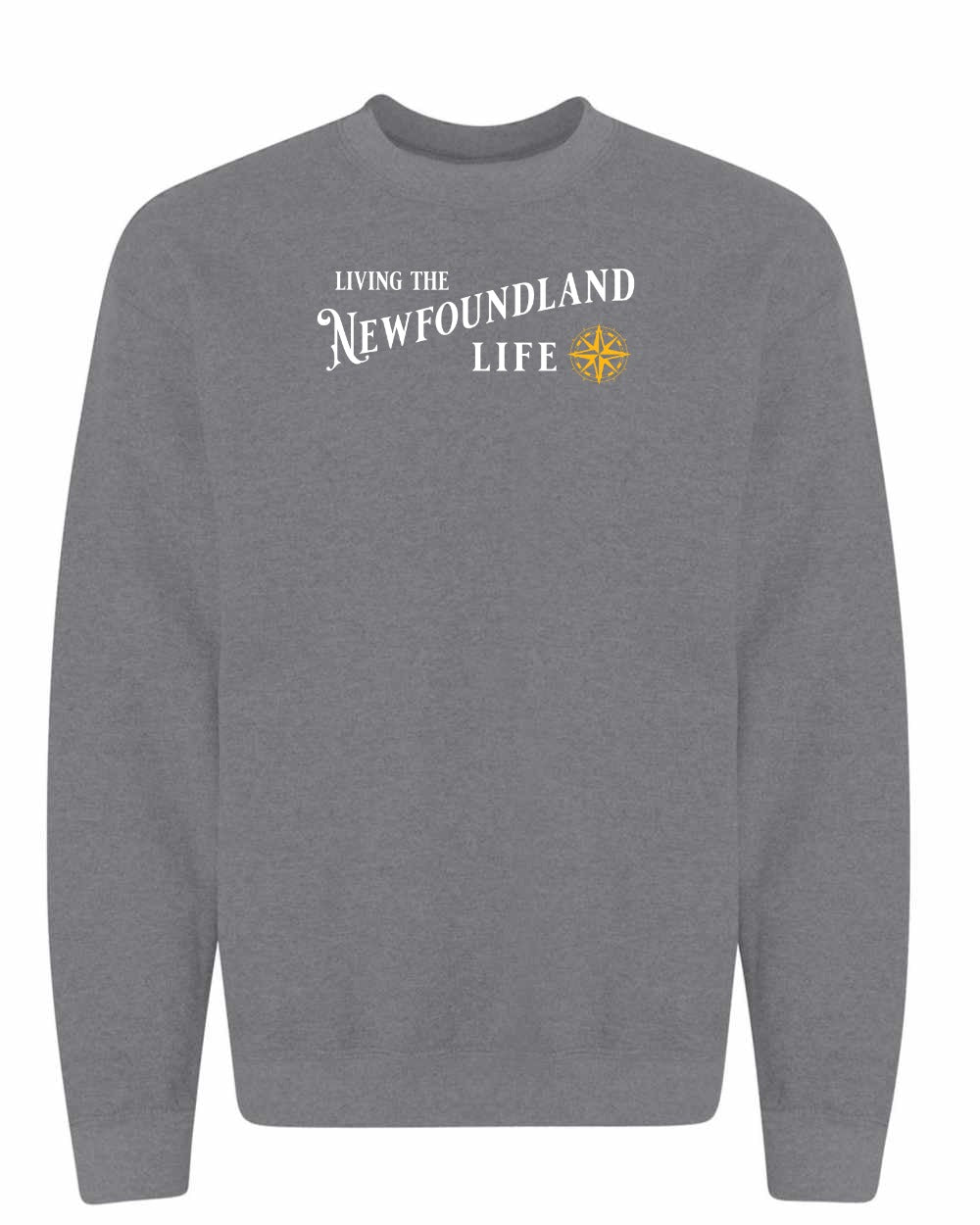 Living the Newfoundland Life yellow Full Crewneck Sweatshirt