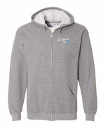 Living the CB Life blue Left Chest Zip Hoodie - Unisex