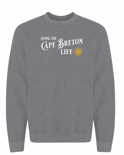 Living the Cape Breton Life yellow Full Crewneck Sweatshirt