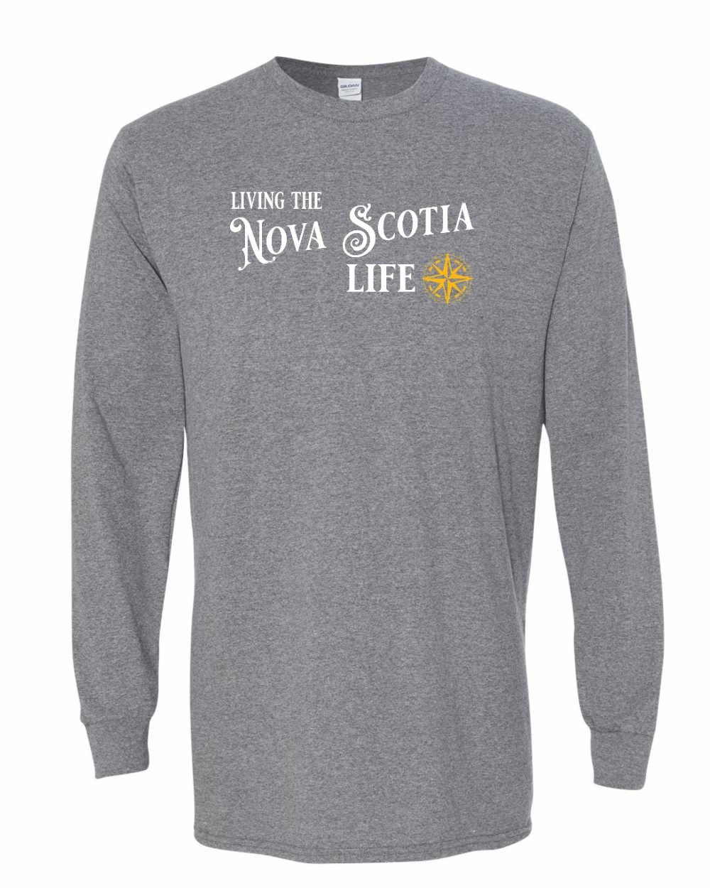 Living the Nova Scotia Life yellow Full Long Sleeve Tee