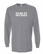 Made In NS ( White Lettering) Long Sleeve Tee - Unisex
