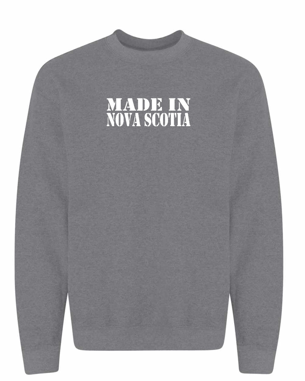 Made In NS ( White Lettering) Crewneck Sweatshirt - Unisex