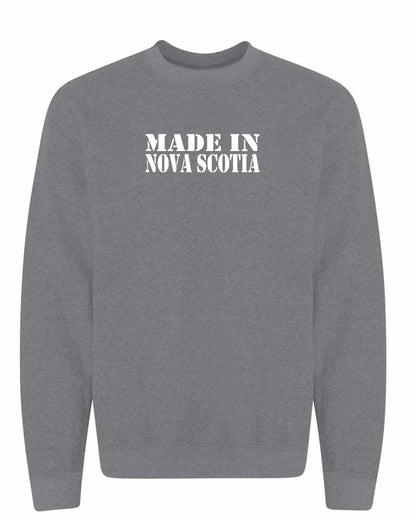 Made In Nova Scotia ( White Lettering) Full crew-neck