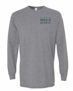 Made In NS ( Tartan Lettering) Left Chest Long Sleeve Tee - Unisex
