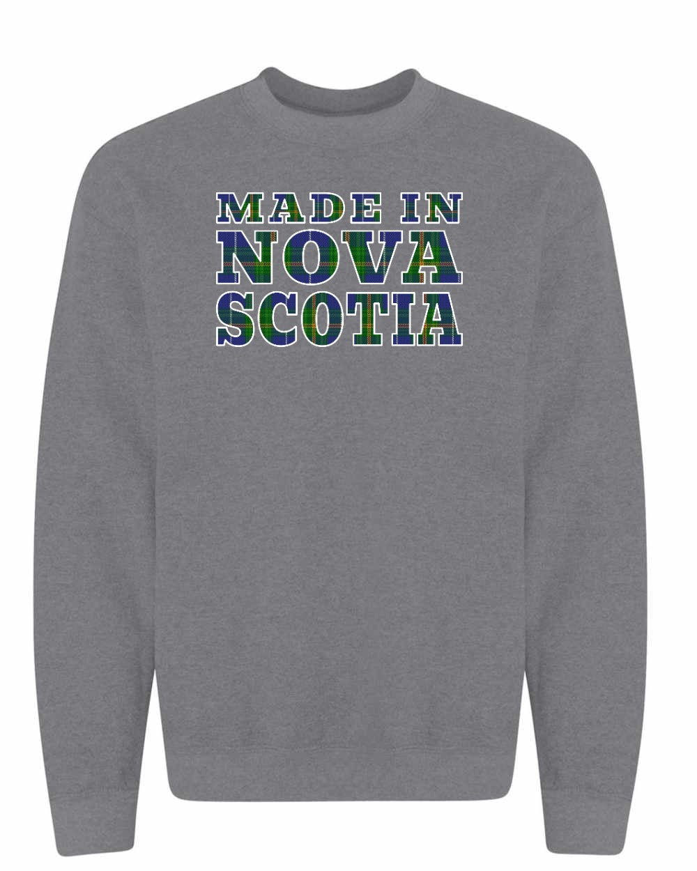 Made In Nova Scotia ( Tartan Lettering) Full crew-neck