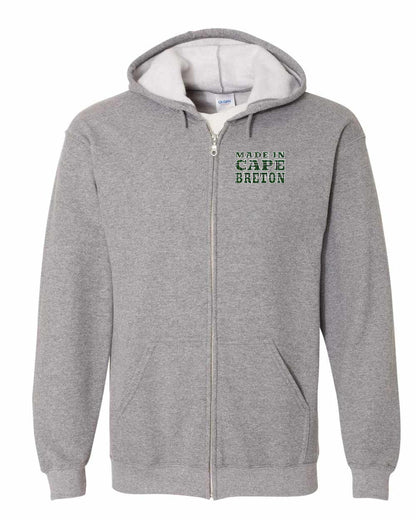 Made In Cape Breton Tartan Left Chest Zip Hoodie