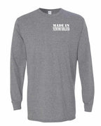 Made In NFLD ( White Lettering) Left Chest Long Sleeve - Unisex