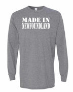 Made In NFLD ( White Lettering) Long Sleeve - Unisex