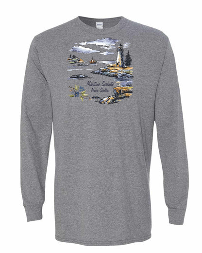 Maritime Serenity Nova Scotia Full Long Sleeve Tee