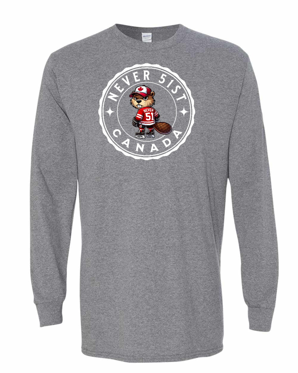 Never 51st Beaver Long Sleeve - Gildan Canada (sewn Internationally) - Unisex
