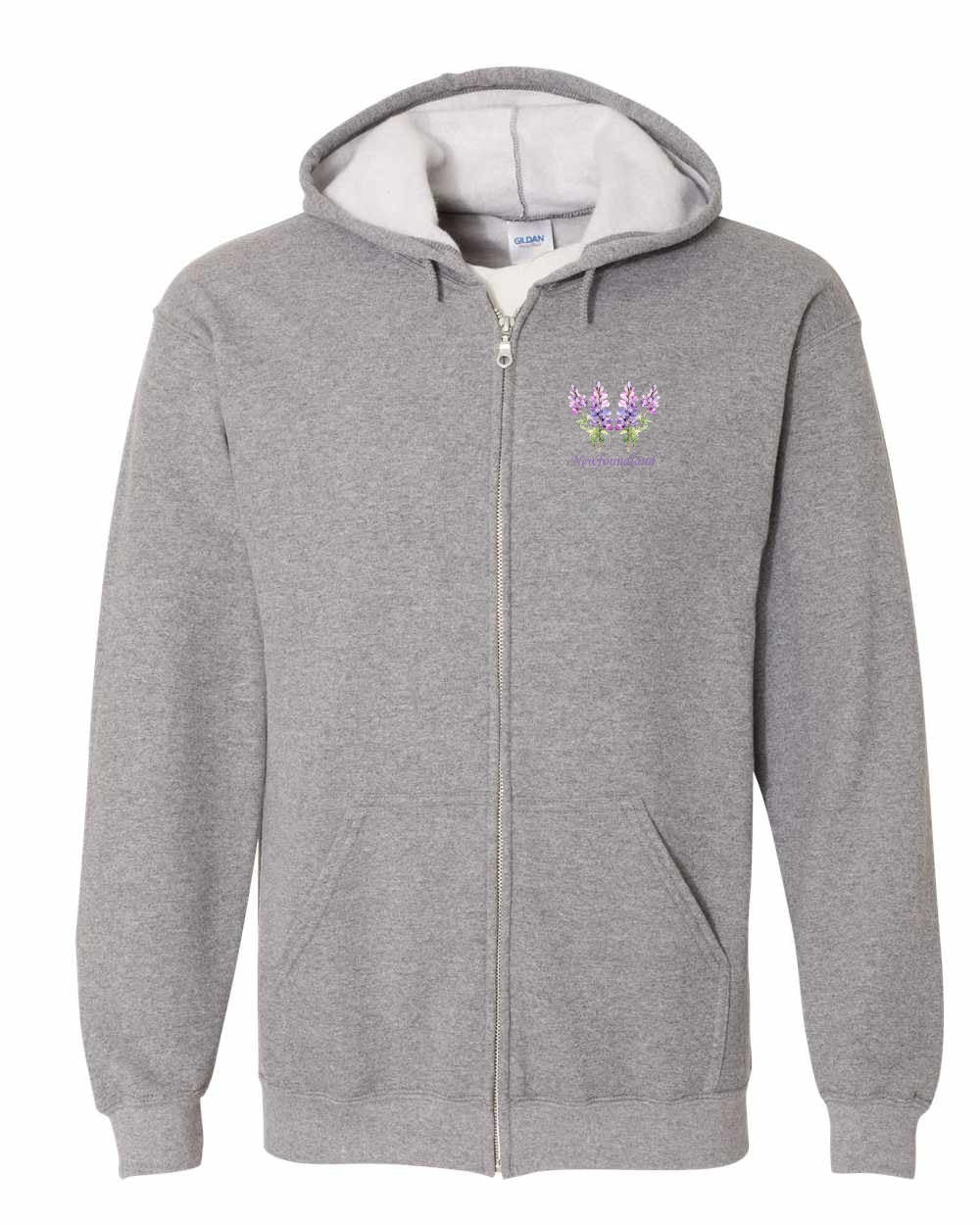NFLD Lupins Left Chest Zip Hoodie - Unisex
