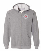 Born and Raised NFLD Left Chest and Back Zip Hoodie - Gildan Canada (sewn Internationally) - Unisex
