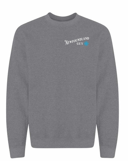 Newfoundland Guy blue Left Chest and Back Crewneck Sweatshirt
