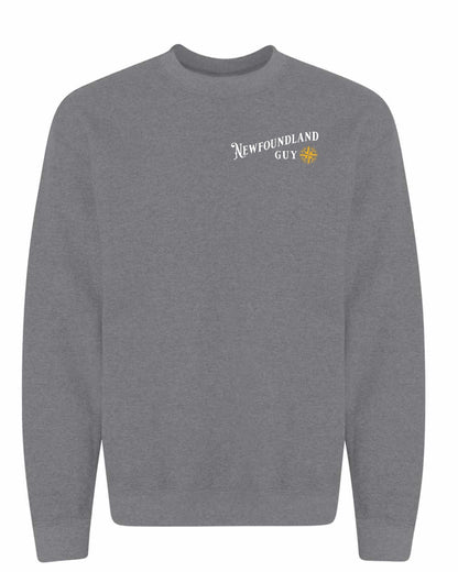 Newfoundland Guy yellow Left Chest and Back Crewneck Sweatshirt