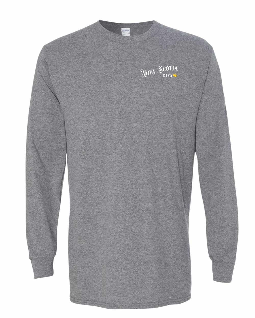 Nova Scotia Diva Left Chest and Back Long Sleeve Tee