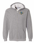 NS Flowers Left Chest Zip Hoodie - Unisex