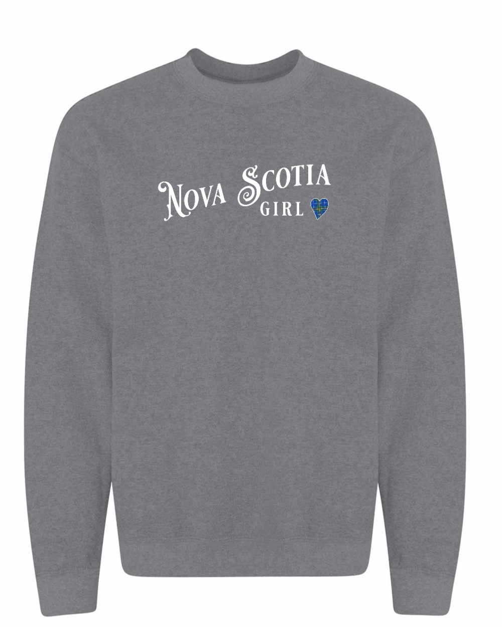 Nova Scotia Girl Tartan Heart Full crew-neck