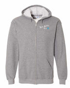 NS Guy Blue Left Chest and Back Zip Hoodie - Unisex
