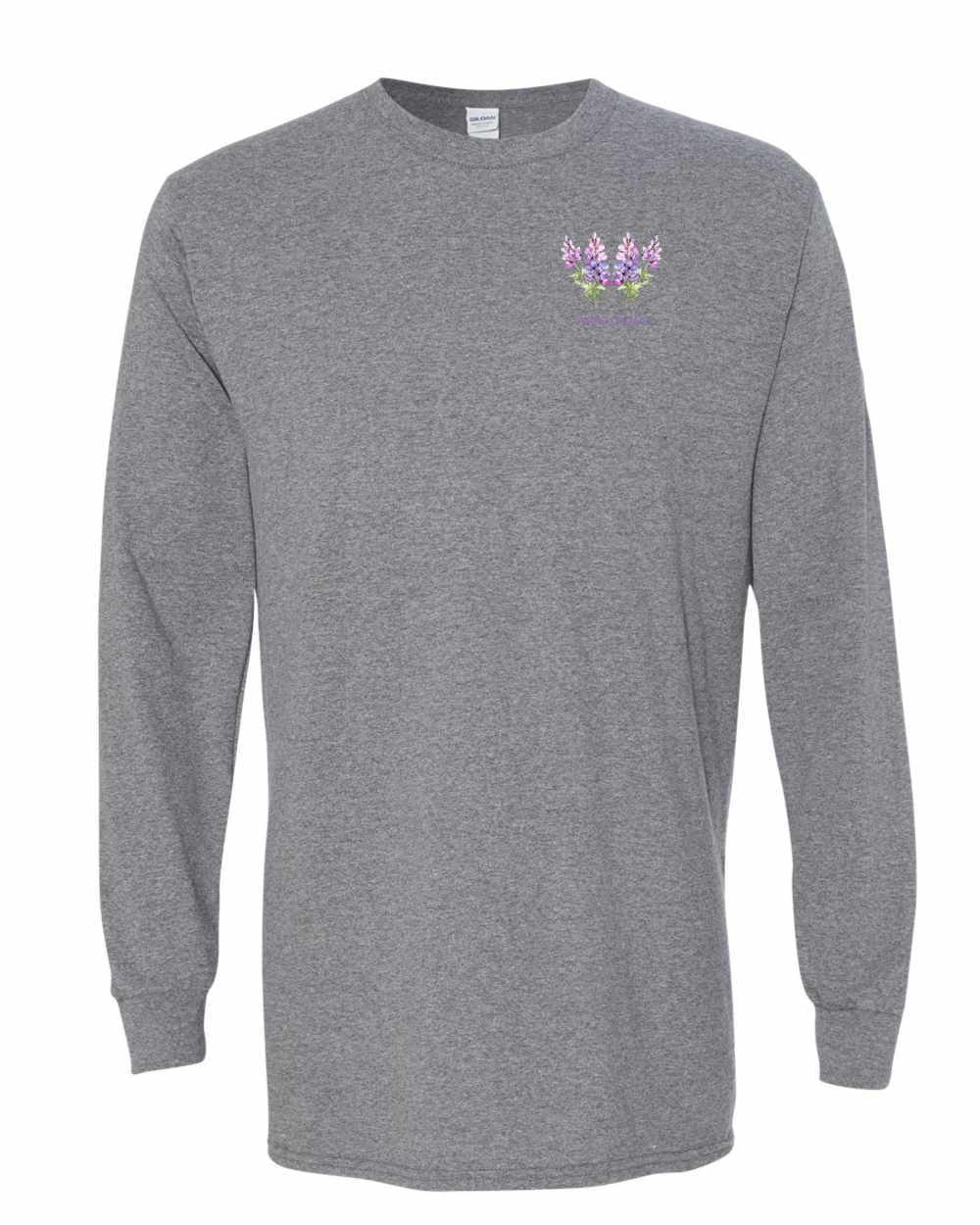Nova Scotia Lupins Left Chest and Back Long Sleeve Tee