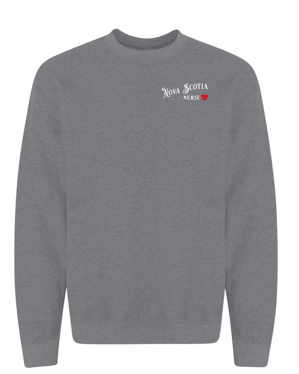 Nova Scotia Nurse Left Chest and Back crew-neck
