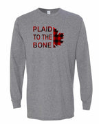 Plaid to the Bone Stacked Leaf Long Sleeve - Gildan Canada (sewn Internationally) - Unisex